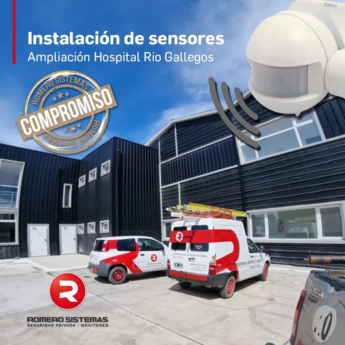 Móvil de seguridad patrullando en Santa Cruz – Vigilancia 24/7 de Romero Sistemas